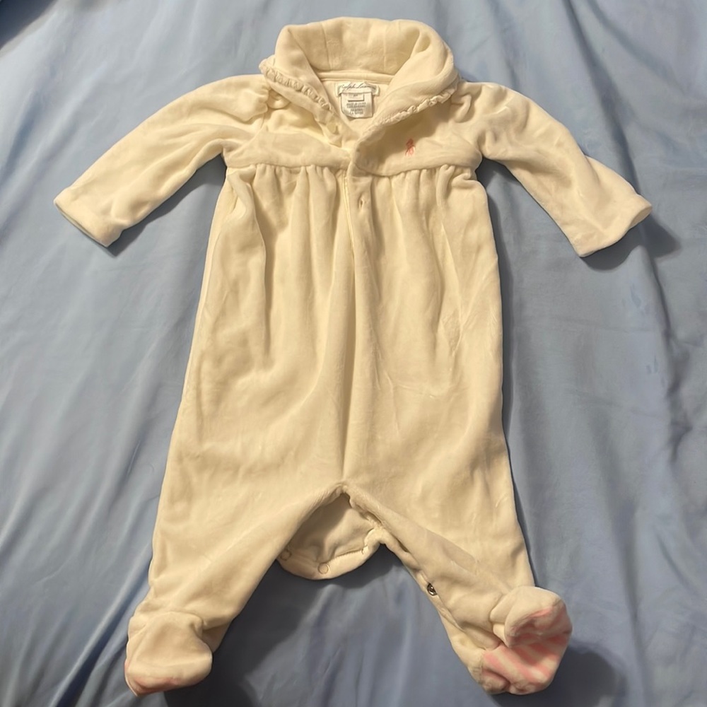 Ralph Lauren velour onesie